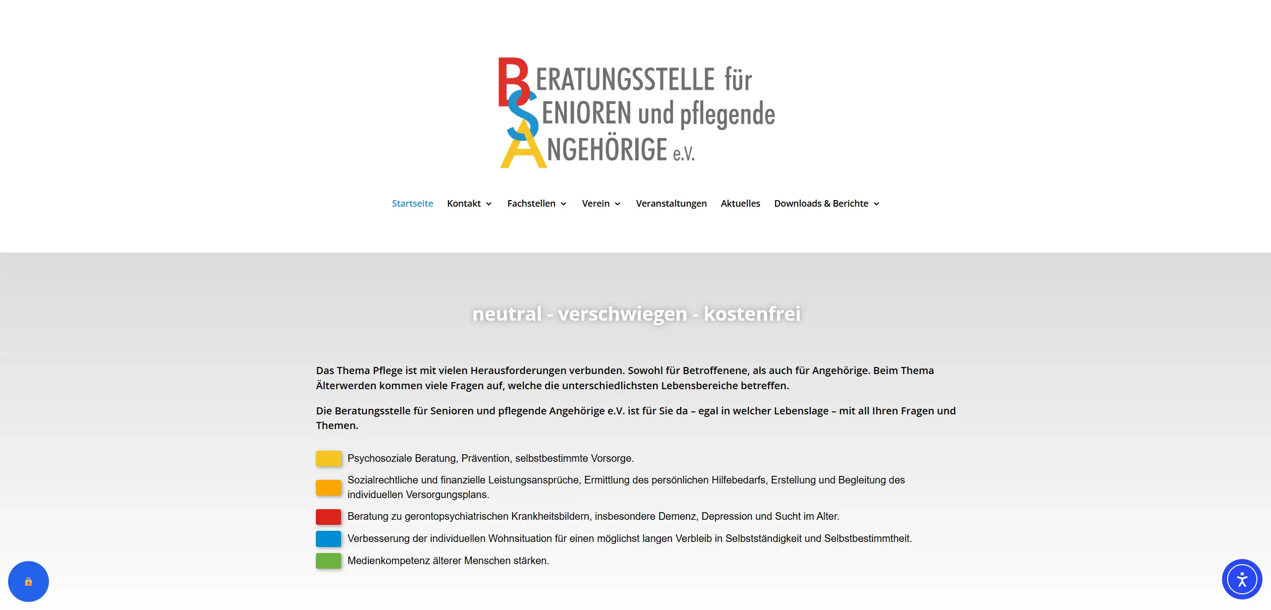 Beratungsstelle für Senioren und pflegende Angehörige (BSA) e.V.